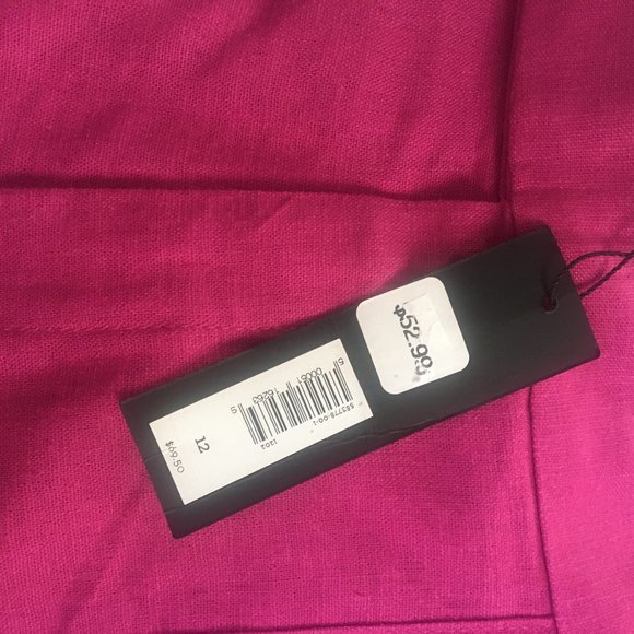 High-Rise 5" Linen-Blend Shorts pink, NWT - Picture 5 of 7